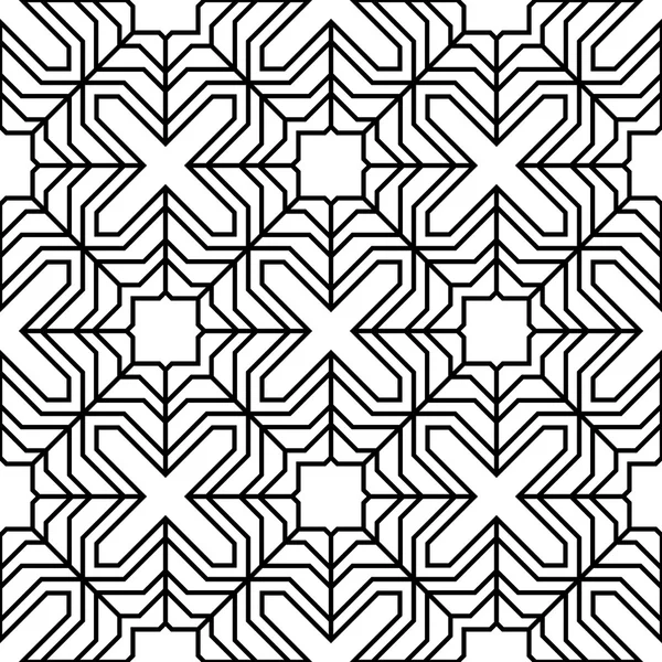 抽象的な幾何学的な黒と白のヒップスター ファッション枕パターン — ストックベクタ