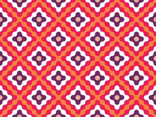 Vektor moderne nahtlose bunte Geometrie Muster Blumen, Farbe orange abstrakten geometrischen Hintergrund, Tapetendruck, Retro-Textur, Hipster-Mode-Design — Stockvektor