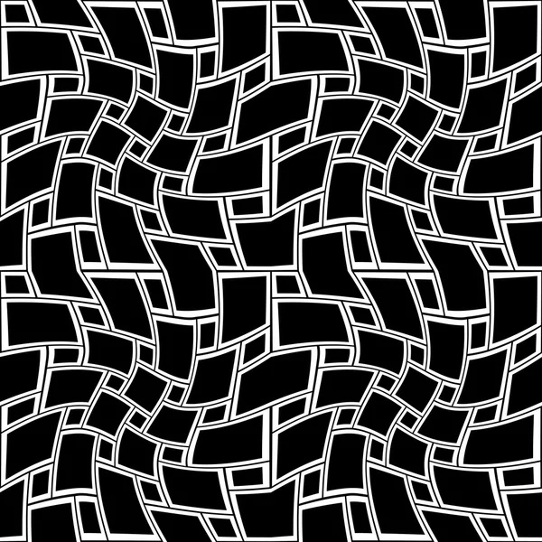Вектор сучасний безшовний геометричний візерунок скручений, чорно-білий абстрактний геометричний фон, принт шпалер, монохромна ретро текстура, дизайн моди хіпстера — стоковий вектор
