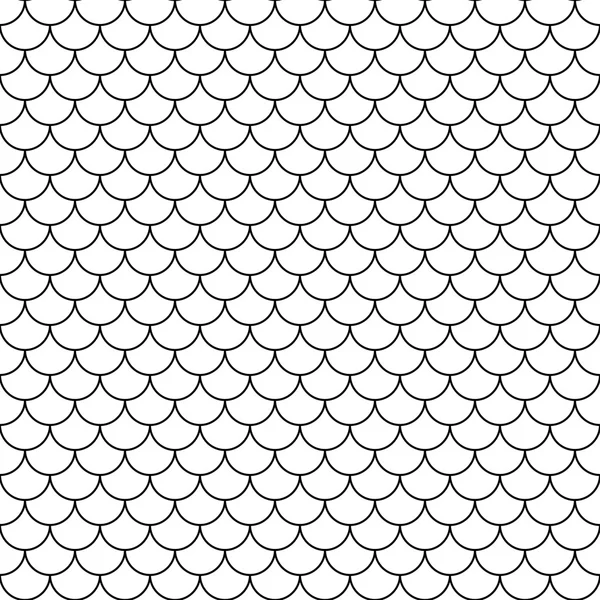 Vector modern seamless geometry pattern scales, black and white abstract geometric background, wallpaper print, monochrome retro texture, hipster fashion design — Stock Vector