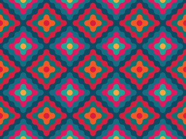 Vektör modern kesintisiz renkli geometri desen elmas