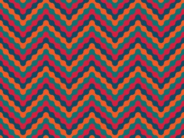 Vektör modern kesintisiz renkli geometri desen zikzak çizgi