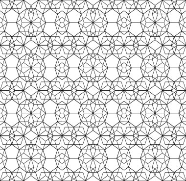 Vector modern seamless geometry pattern grid, black and white