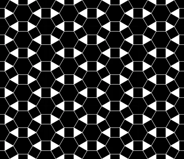 Vector modern seamless geometry pattern wheel, black and white — ストックベクタ