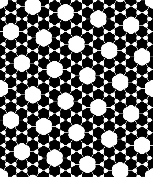 Vector modern seamless geometry pattern atoms, black and white abstract geometric background, trendy print, monochrome retro texture, hipster fashion design — Wektor stockowy