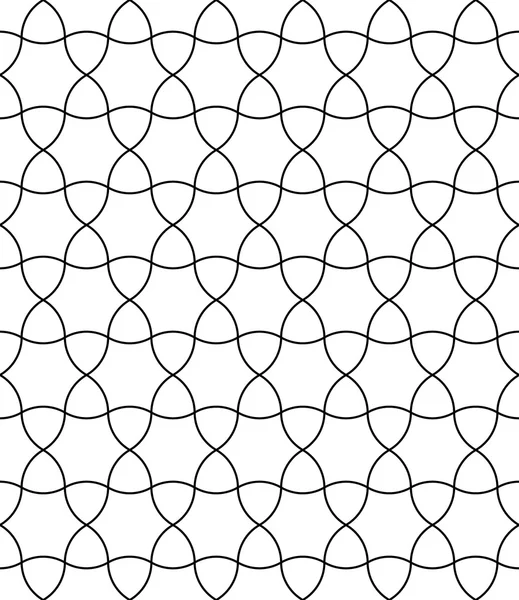 Vector modern seamless geometry pattern round, black and white abstract — 图库矢量图片