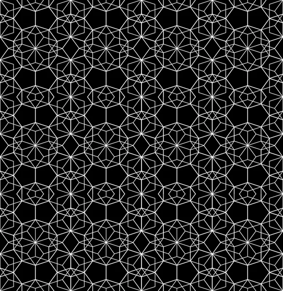 Vektor moderne nahtlose Geometrie Muster Web, schwarz-weiß abstrakten geometrischen Hintergrund, trendigen Druck, monochrome Retro-Textur, Hipster-Mode-Design — Stockvektor