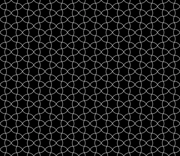 Vector modern seamless geometry pattern round, black and white abstract geometric background, trendy print, monochrome retro texture, hipster fashion design — Stok Vektör