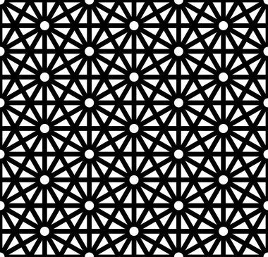 Vector modern seamless sacred geometry pattern grid, black and white abstract geometric background, trendy print, monochrome retro texture, hipster fashion design