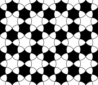Vektör modern sorunsuz geometri desen kar tanesi, siyah ve beyaz soyut geometrik arka plan, modaya uygun yazıcı, tek renkli retro doku, hippi moda tasarımı