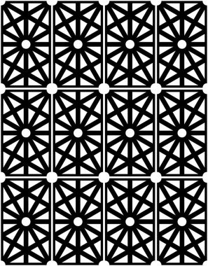 Vektör modern sorunsuz kutsal geometri model, siyah ve beyaz soyut geometrik arka plan, modaya uygun yazıcı, tek renkli retro doku, hippi moda tasarımı