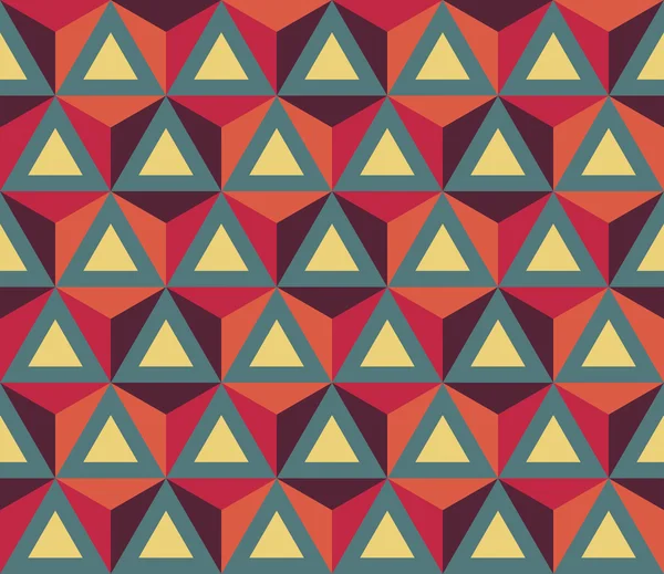 Vektor moderne nahtlose bunte Geometrie Muster, Polygon, Farbe abstrakten geometrischen Hintergrund, trendige mehrfarbigen Druck, Retro-Textur, Hipster-Mode-Design — Stockvektor