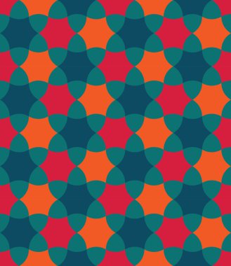 Vector modern seamless colorful geometry pattern, flowers, color blue orange pink abstract geometric background, trendy multicolored print, retro texture, hipster fashion design