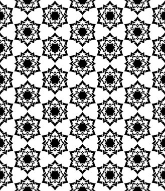 Vector modern seamless sacred geometry pattern floral, black and white abstract geometric background, trendy print, monochrome retro texture, hipster fashion design