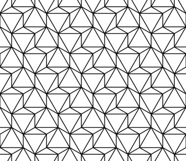 Vektör modern sorunsuz kutsal geometri model, siyah ve beyaz soyut geometrik arka plan, modaya uygun yazıcı, tek renkli retro doku, hippi moda tasarımı