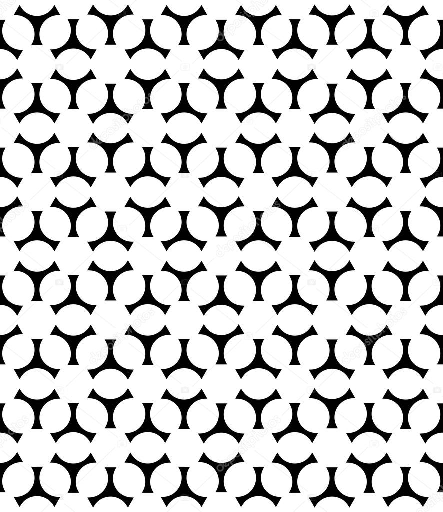Vector modern seamless geometry christmas pattern snowflakes black and white abstract geometric background trendy print monochrome retro texture