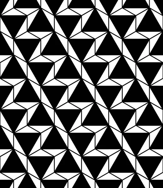 矢量现代无缝神圣几何图案，黑色和白色抽象几何背景，时尚的打印、 单色复古纹理，时髦时尚设计 — 图库矢量图片