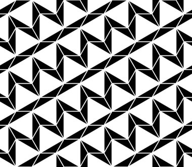 Vektör modern sorunsuz kutsal geometri model, siyah ve beyaz soyut geometrik arka plan, modaya uygun yazıcı, tek renkli retro doku, hippi moda tasarımı