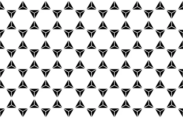 矢量现代无缝神圣几何图案六角，黑色和白色抽象几何背景，时尚的打印、 单色复古纹理，时髦时尚设计 — 图库矢量图片