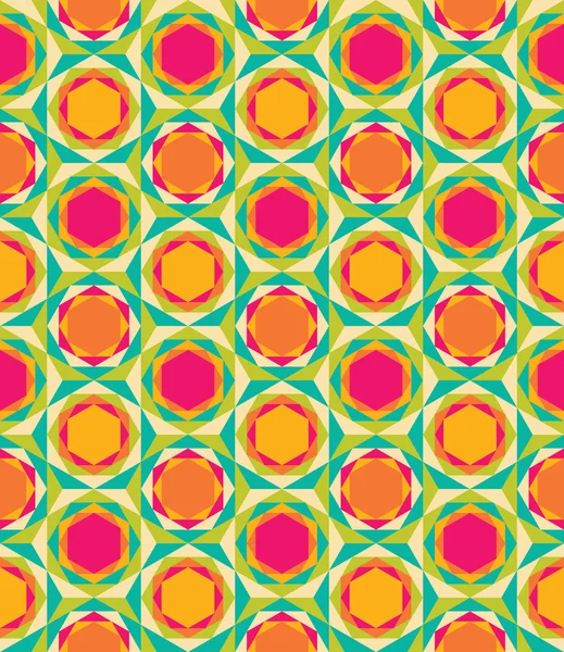 Vector moderno sin costuras patrón de geometría colorida triángulo polígono, fondo geométrico abstracto de color, impresión multicolor de moda, textura retro, diseño de moda hipster — Archivo Imágenes Vectoriales