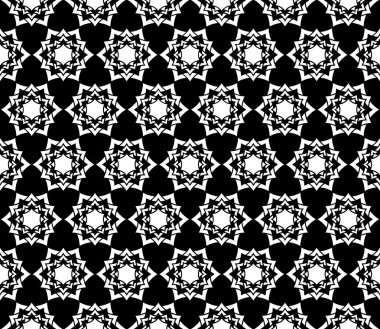 Vector modern seamless sacred geometry pattern floral, black and white abstract geometric background, trendy print, monochrome retro texture, hipster fashion design