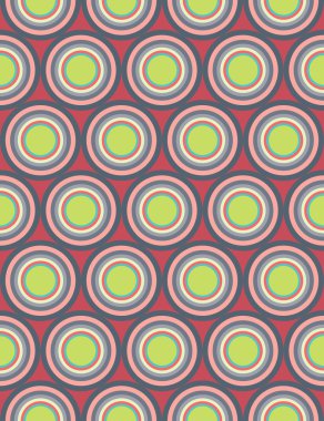 Vektör modern kesintisiz renkli geometri circles desen, renk soyut geometrik arka plan, trendy çok renkli baskı, retro doku, hippi moda tasarımı