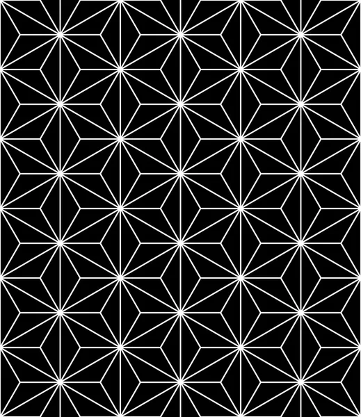 Motif géométrique sacré sans couture vectoriel moderne, fond géométrique abstrait noir et blanc, imprimé tendance, texture rétro monochrome, design de mode hipster — Image vectorielle