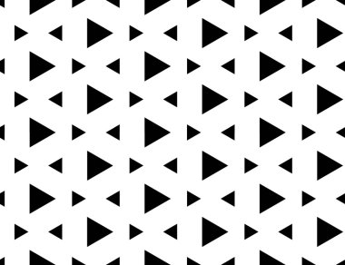 Vektör modern sorunsuz geometri desen üçgen, siyah ve beyaz soyut geometrik arka plan, modaya uygun yazıcı, tek renkli retro doku, hippi moda tasarımı