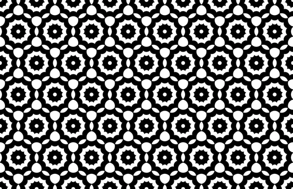 Vector modern  seamless  sacred geometry pattern floral, black and white abstract geometric background, trendy print, monochrome retro texture, hipster fashion design — Stockový vektor