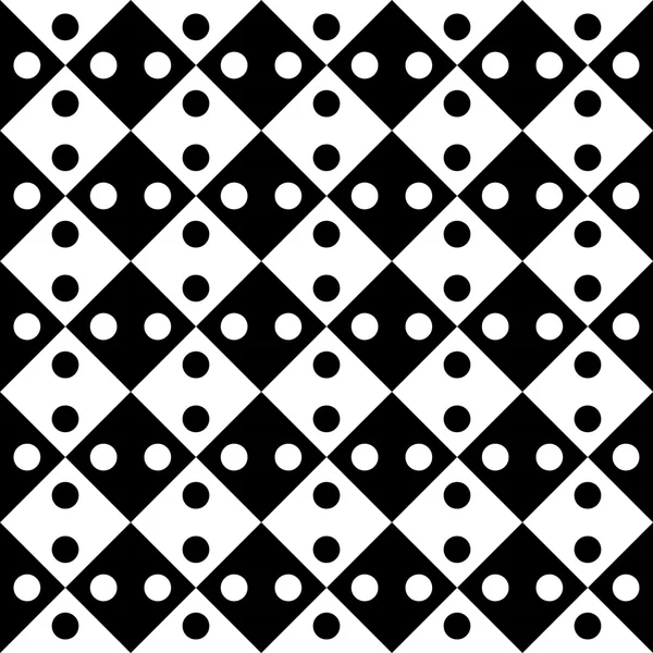 Vektor moderne nahtlose geometrische Musterpunkte, schwarz-weißer abstrakter geometrischer Hintergrund, trendiger Druck, monochrome Retro-Textur, Hipster-Mode-Design — Stockvektor