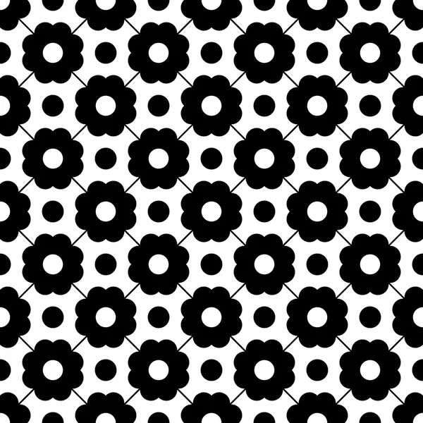 Motif géométrique vectoriel moderne sans couture points, fond géométrique abstrait noir et blanc, impression tendance, texture rétro monochrome, design de mode hipster — Image vectorielle