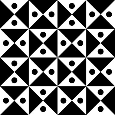 Damalı vektör modern sorunsuz geometri model, siyah ve beyaz soyut geometrik arka plan, modaya uygun yazıcı, tek renkli retro doku, hippi moda tasarımı