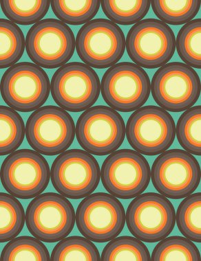 Vektör modern kesintisiz renkli geometri circles desen, renk soyut geometrik arka plan, trendy çok renkli baskı, retro doku, hippi moda tasarımı