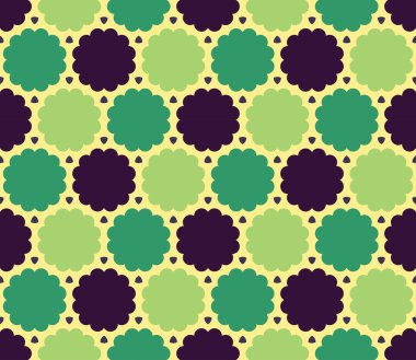 Modern kesintisiz renkli geometri bulut deseni vektör, renk mavi soyut geometrik arka plan, trendy çok renkli baskı, retro doku, hippi moda tasarımı