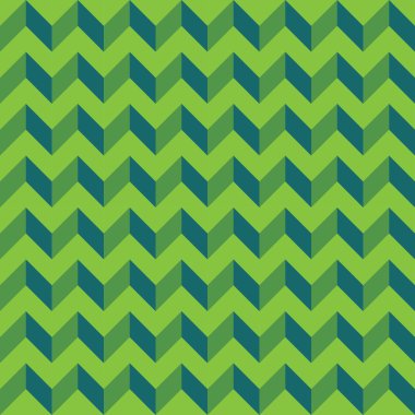 Modern kesintisiz renkli geometri chevron satırları desen vektör, renk yeşil soyut geometrik arka plan, trendy çok renkli baskı, retro doku, hippi moda tasarımı