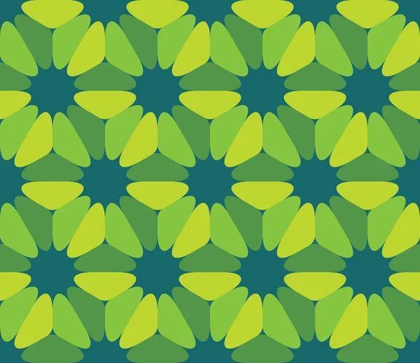 Vektor moderna sömlösa färgglada geometri blommönster, färg grön abstrakt geometrisk bakgrund, trendiga mångfärgade print, retro textur, hipster modedesign — Stock vektor