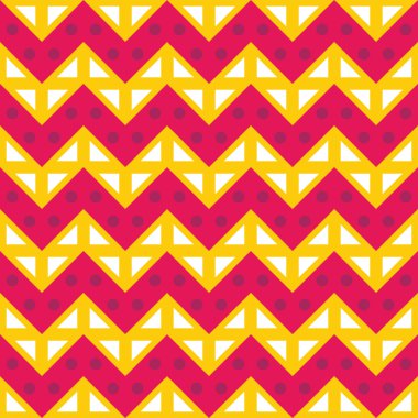 Vector modern seamless colorful geometry chevron lines pattern, color purple yellow, abstract geometric background, trendy multicolored print, retro texture, hipster fashion design
