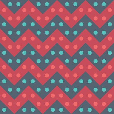 Vector modern seamless colorful geometry chevron lines pattern, color blue red, abstract geometric background, trendy multicolored print, retro texture, hipster fashion design