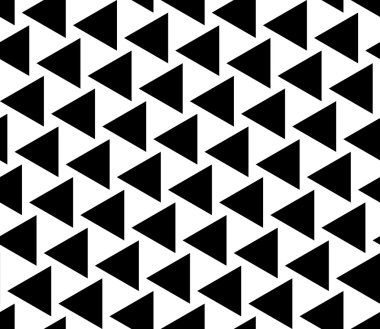 Vektör modern sorunsuz geometri desen üçgen, siyah ve beyaz soyut geometrik arka plan, modaya uygun yazıcı, tek renkli retro doku, hippi moda tasarımı