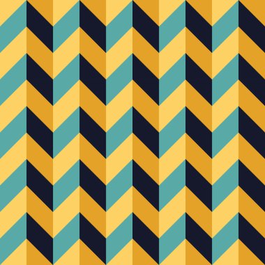 Vector modern seamless colorful geometry chevron lines pattern, color blue yellow abstract geometric background, trendy multicolored print, retro texture, hipster fashion design