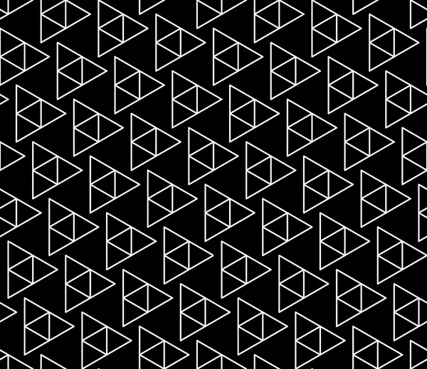 Vetor moderno padrão de geometria sem costura triângulos, preto e branco fundo geométrico abstrato, impressão na moda, textura retro monocromática, design de moda hipster —  Vetores de Stock