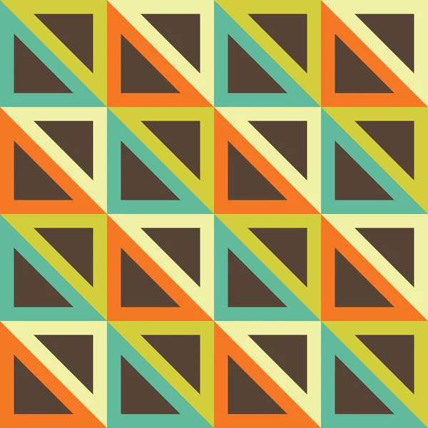 Vector moderno patrón de triángulo de geometría colorida sin costuras, fondo geométrico abstracto de color, impresión multicolor de moda, textura retro, diseño de moda hipster — Archivo Imágenes Vectoriales