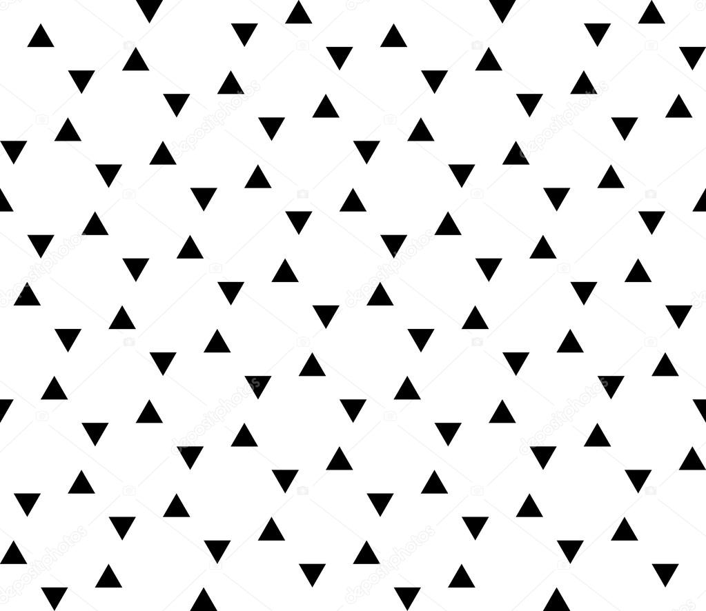 Vector modern seamless geometry pattern triangle, black and white abstract geometric background, trendy print, monochrome retro texture, hipster fashion design