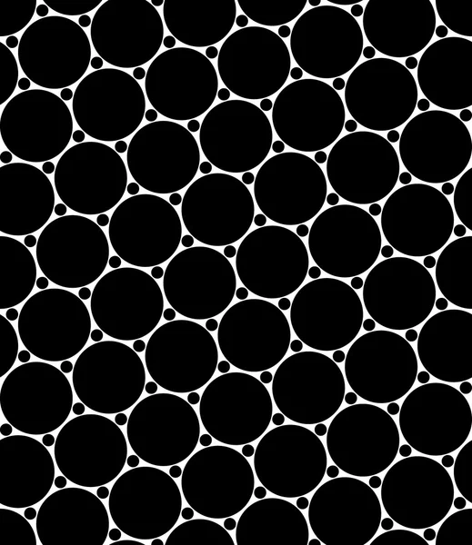 Vektor modern zökkenőmentes geometria minta körök, fekete-fehér absztrakt geometriai háttérrel, divatos, nyomtatás, fekete-fehér, retro textúra, hippi divat design — Stock Vector