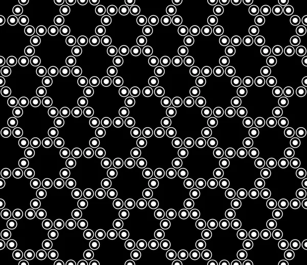 Motif géométrique vectoriel moderne sans couture points, fond géométrique abstrait noir et blanc, impression tendance, texture rétro monochrome, design de mode hipster — Image vectorielle