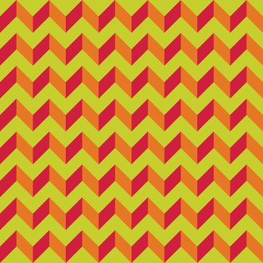 Vector modern seamless colorful geometry chevron lines pattern, color green orange abstract geometric background, trendy multicolored print, retro texture, hipster fashion design