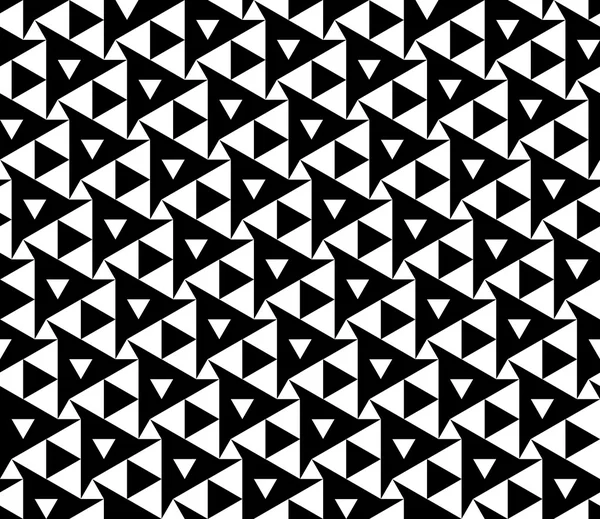 Vektör modern sorunsuz geometri desen üçgen, siyah ve beyaz soyut geometrik arka plan, modaya uygun yazıcı, tek renkli retro doku, hippi moda tasarımı