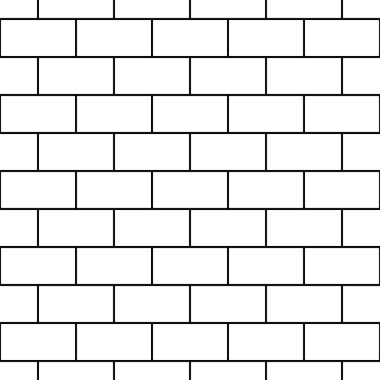 Vektör modern sorunsuz geometri desen tuğla duvar, siyah ve beyaz soyut geometrik arka plan, yastık yazıcı, tek renkli retro doku, hippi moda tasarımı