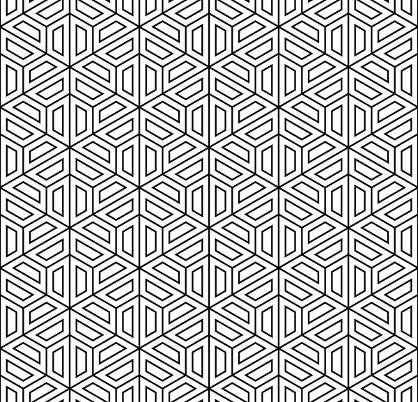 Vector moderno patrón de geometría sagrada sin costuras, fondo geométrico abstracto en blanco y negro, impresión de almohada, textura retro monocromática, diseño de moda hipster — Archivo Imágenes Vectoriales