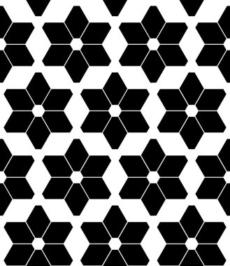 Vektör modern sorunsuz geometri desen yıldız, siyah ve beyaz soyut geometrik arka plan, yastık yazıcı, tek renkli retro doku, hippi moda tasarımı